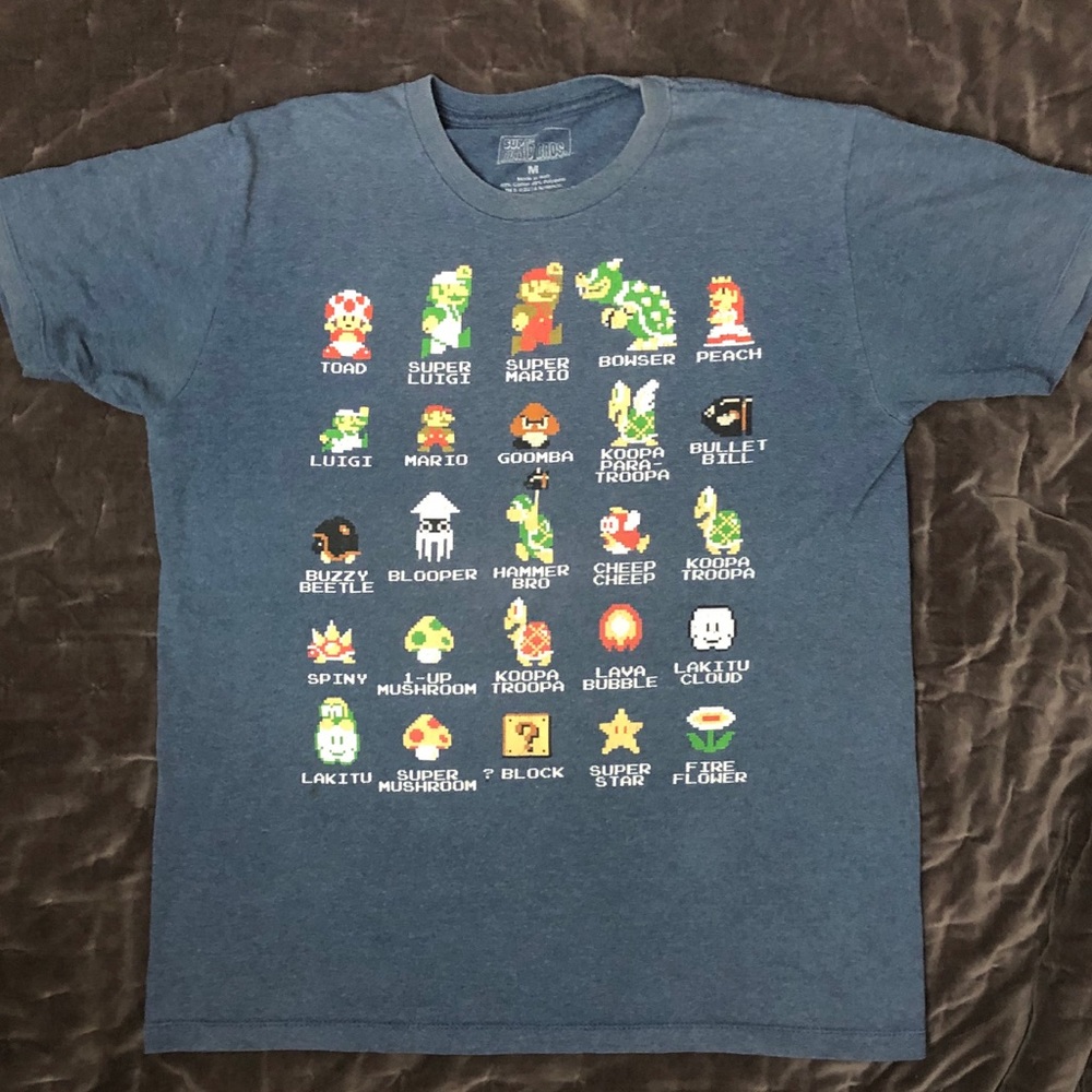 Super Mario and characters T-shirt